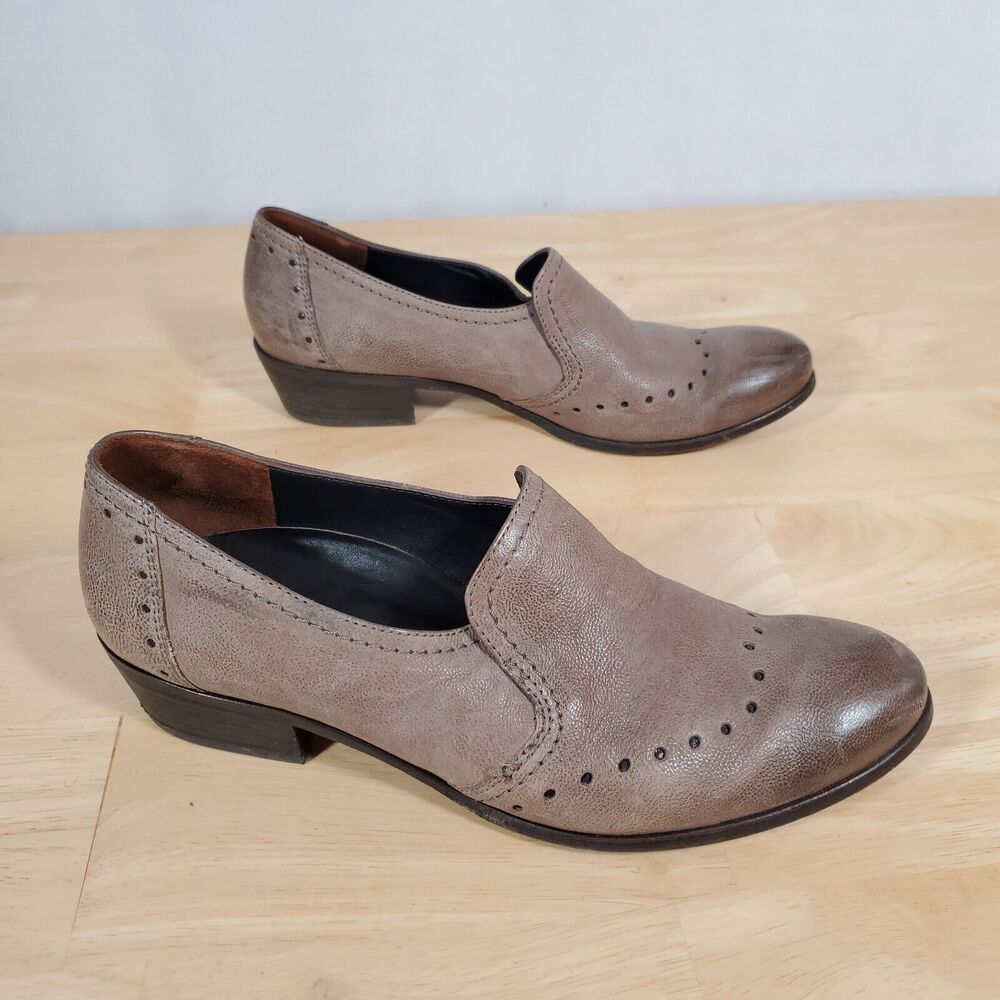 Paul Green Egan Eagan Loafers US Sz 8.5 UK 6 Oxford Heeled Slip-on